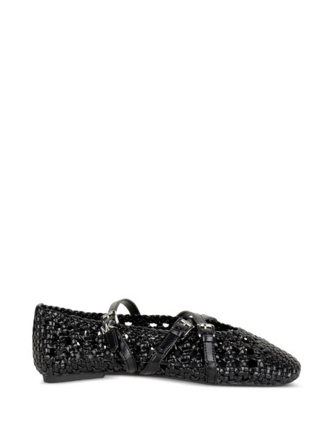 Michael Kors Indy Flex woven buckle-strap ballet flats - Black - zdjęcie produktu nr 1
