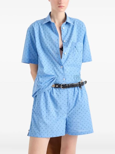 Prada embroidered shorts - Blue
