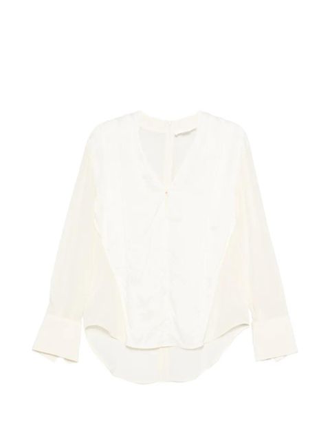 Victoria Beckham cuff detail blouse - Neutrals - zdjęcie produktu nr 1