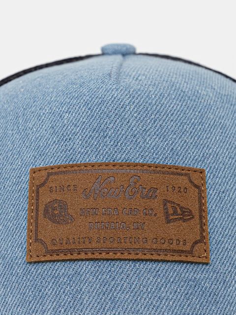 New Era czapka z daszkiem trucker DENIM LEATHER PATCH TRUCKER - zdjęcie produktu nr 1