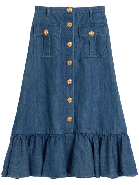 Valentino Garavani lightweight denim cotton skirt - Blue - zdjęcie produktu nr 2
