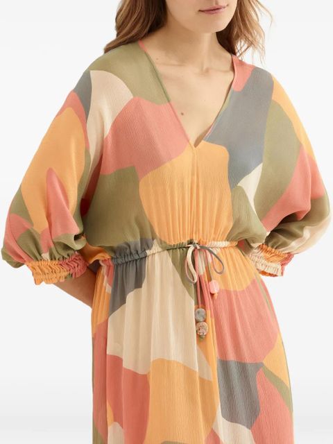 ERES Glow gathered-detail tie-waist maxi dress - Multicolour
