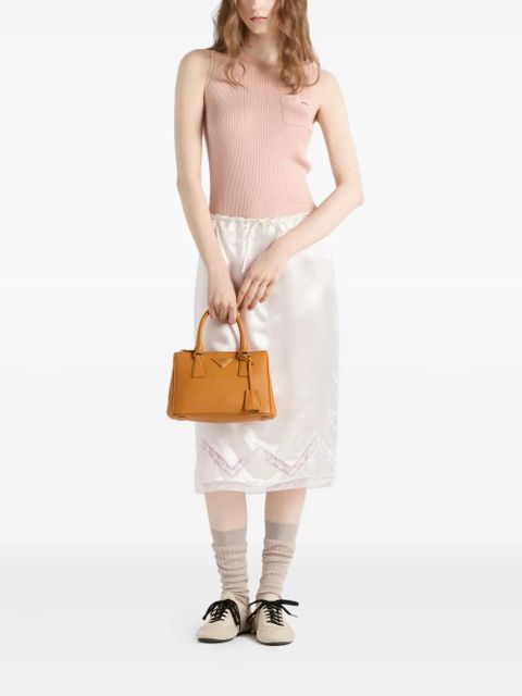 Prada ribbed patch-pocket silk top - Pink - zdjęcie produktu nr 2