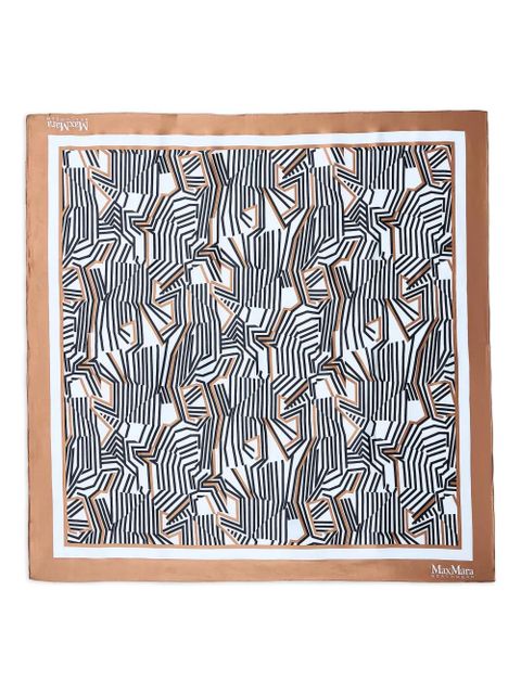 Max Mara geometric-print scarf - Brown - zdjęcie produktu nr 1