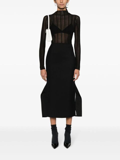 The Row fishtail pencil skirt - Black