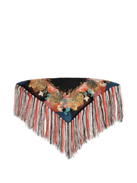 ETRO paisley-print fringed scarf - Black - zdjęcie produktu nr 1