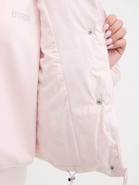 Guess kurtka 4G kolor różowy zimowa oversize V5BL07 WGLW2