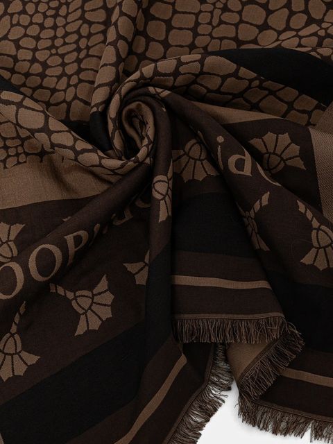 Joop! szalik damski kolor brązowy wzorzysty 30048452