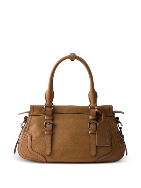 Prada large leather tote bag - Brown - zdjęcie produktu nr 2