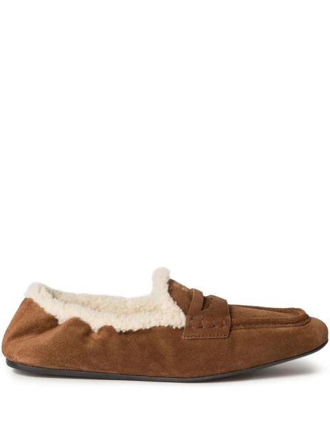 Miu Miu logo-detail suede loafers - Brown - zdjęcie produktu nr 1