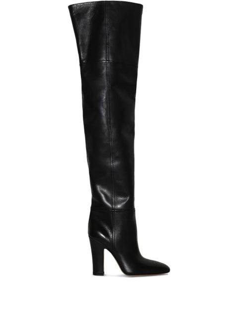 Paris Texas 100mm leather thigh-high boots - Black - zdjęcie produktu nr 1