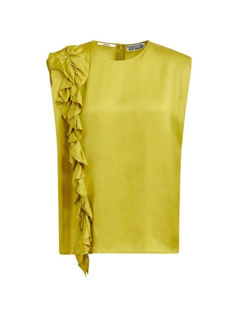 Essentiel Antwerp ruffled-trim sleeveless blouse - Yellow - zdjęcie produktu nr 1