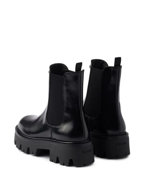Prada 55mm triangle-logo Chelsea boots - Black