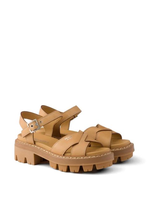 Prada leather sandals - Neutrals - zdjęcie produktu nr 2