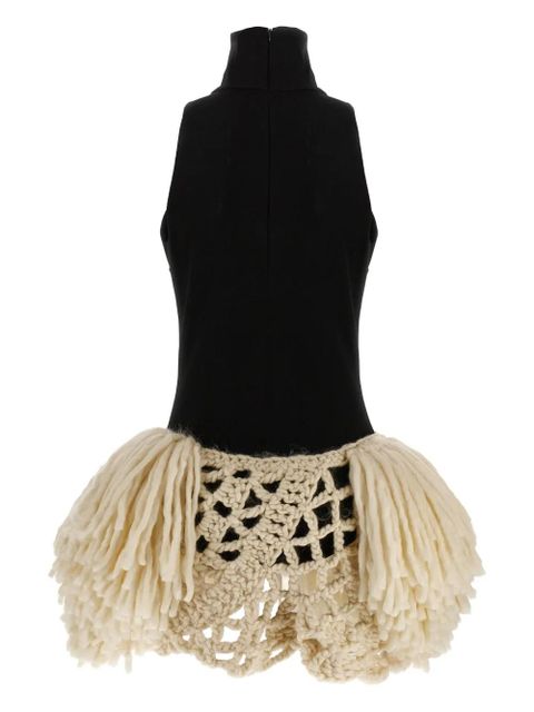 Magda Butrym high-neck crocheted mini dress - Black - zdjęcie produktu nr 2