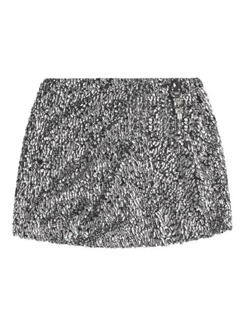 AREA crysta- cluster sequin mini skirt - Silver - zdjęcie produktu nr 2