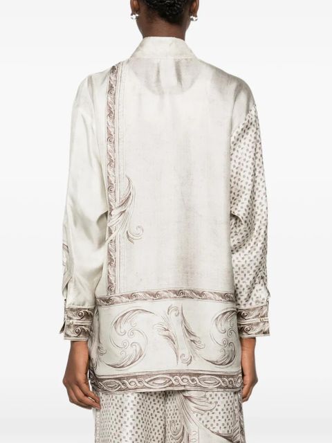 Max Mara printed silk twill shirt - Neutrals