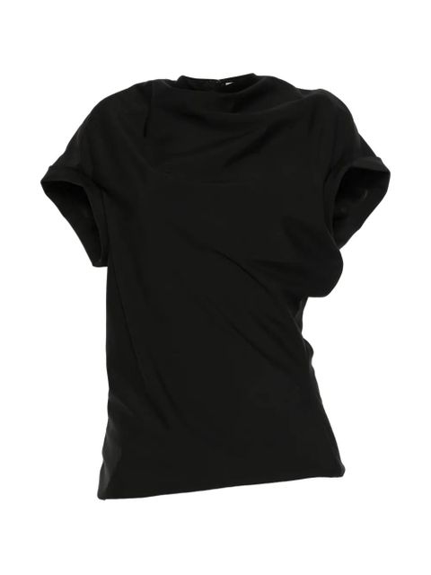 KHAITE Tandie draped blouse - Black - zdjęcie produktu nr 1