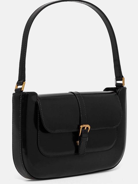 By Far torebka skórzana kolor czarny 19PFMDASBLWMED