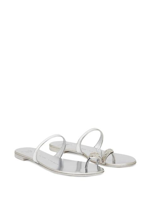 Giuseppe Zanotti embellished thong sandals - Silver - zdjęcie produktu nr 2