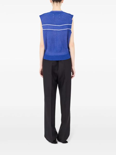 Maison Margiela striped virgin-wool vest - Blue - zdjęcie produktu nr 2