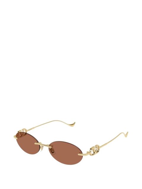Valentino Garavani VLogo Signature rimless sunglasses - Gold - zdjęcie produktu nr 2
