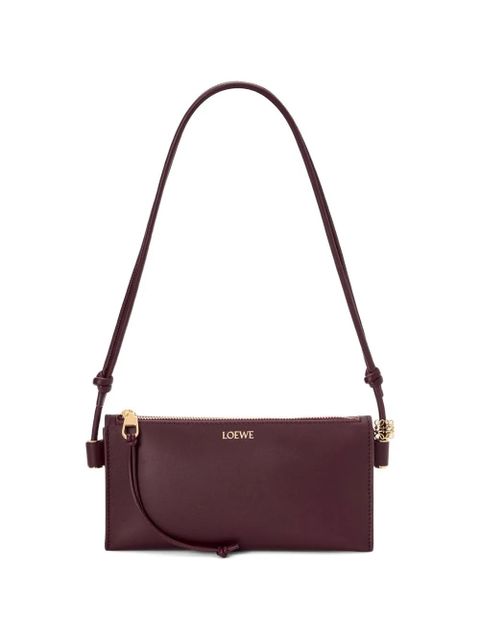 LOEWE zip detail shoulder bag - Purple