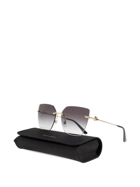 Dolce & Gabbana geometric-frame rimless sunglasses - Grey