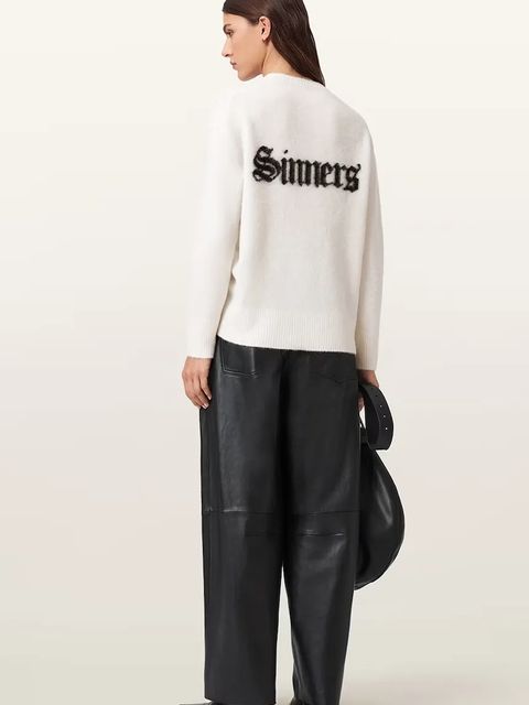 AllSaints sweter z dodatkiem wełny SAINTS damski kolor czarny W100KD
