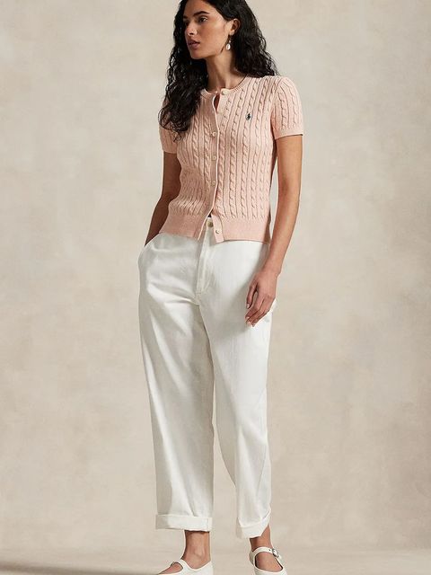 Polo Ralph Lauren kardigan bawełniany damski kolor pomarańczowy 211965760