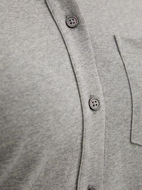 Marc O'Polo koszula damska kolor szary regular z kołnierzykiem klasycznym 600200152201