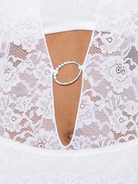 Oséree lace-embellished V-neck maxi dress - White