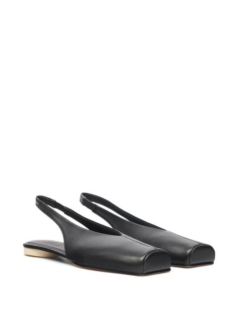 MM6 Maison Margiela square-toe slingback flat pumps - Black - zdjęcie produktu nr 2