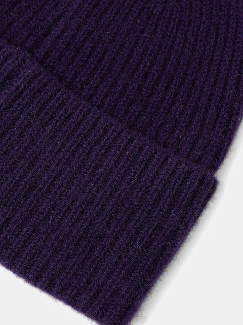 Medicine czapka kaszmirowa kolor fioletowy