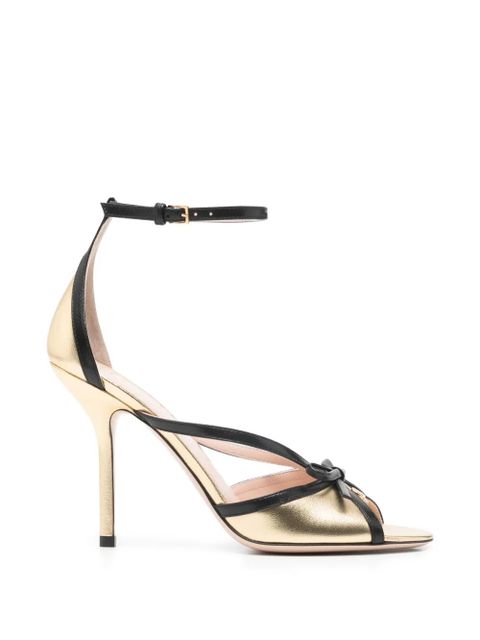 Valentino Garavani bow-detail strap sandals - Gold - zdjęcie produktu nr 1
