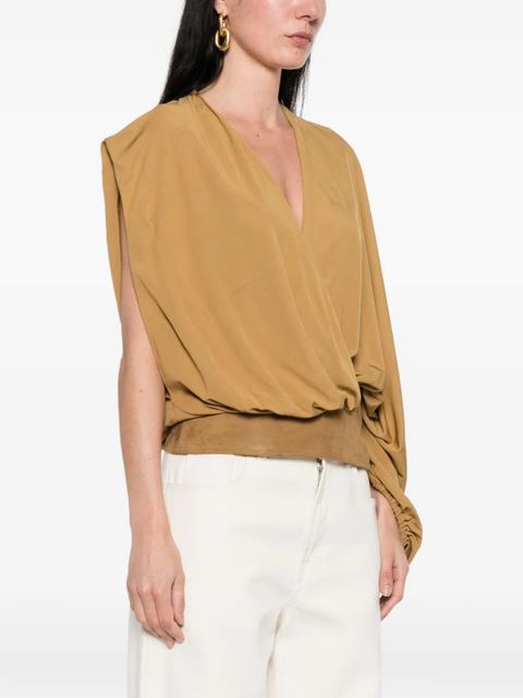 Christopher Esber V-neck blouse - Brown