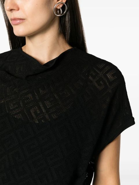 Givenchy 4G jacquard draped midi dress - Black