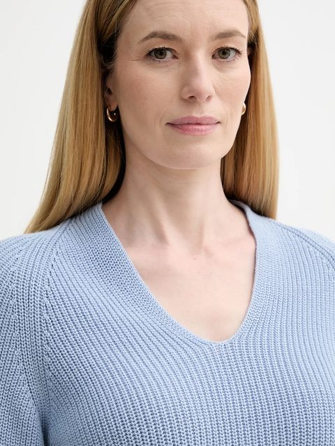 Marc O'Polo sweter bawełniany damski kolor niebieski 600605960323