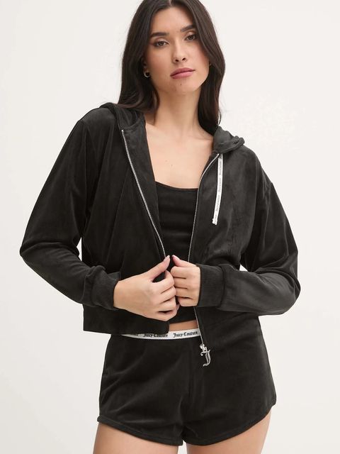 Juicy Couture bluza piżamowa LIV RIB VELOUR HOODIE - zdjęcie produktu nr 1