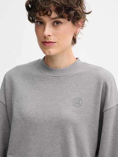 United Colors of Benetton bluza damska kolor szary z nadrukiem 3WNW3M07T - zdjęcie produktu nr 2