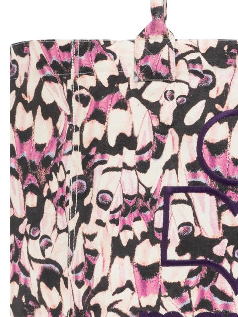 ISABEL MARANT patterned canvas tote bag - Pink