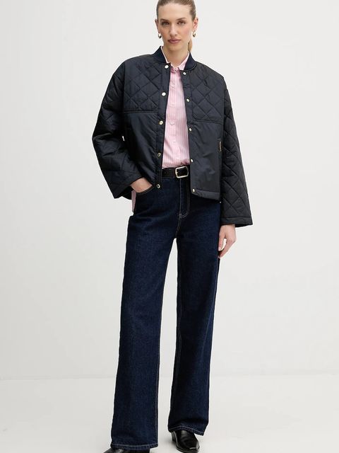 Barbour kurtka Wetherby kolor granatowy przejściowa oversize LQU1884