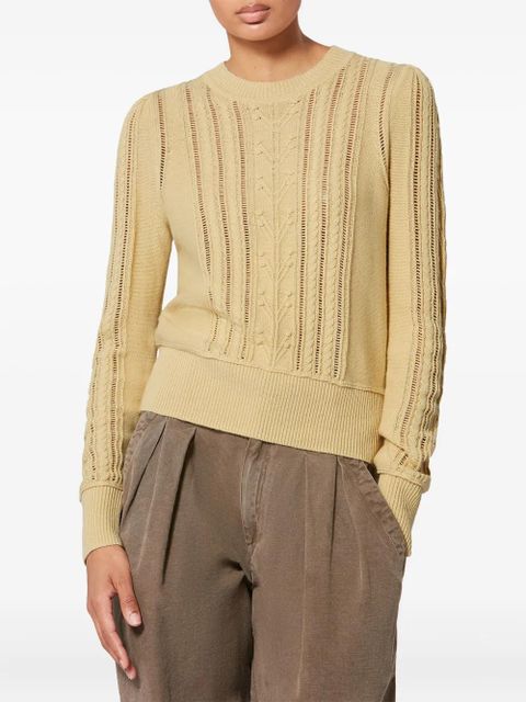 MARANT ÉTOILE Kalyn openwork sweater - Yellow