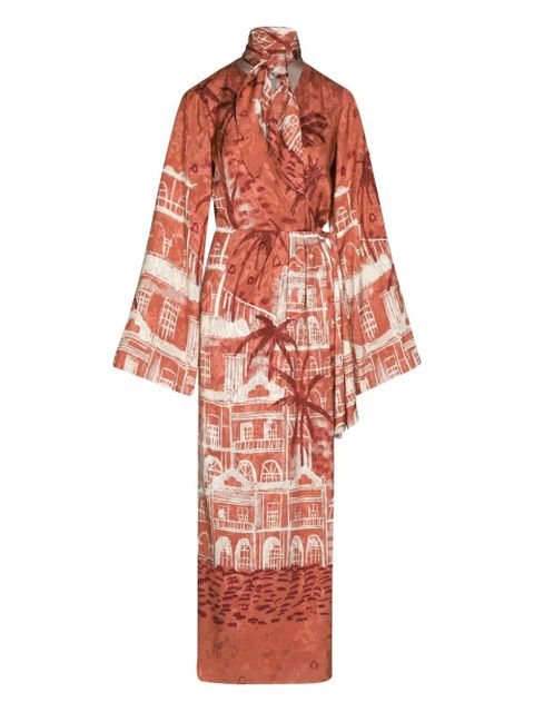 Johanna Ortiz Ollantay printed maxi dress - Red