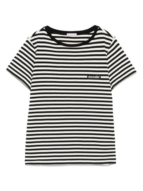 Moncler striped cotton T-shirt - Black - zdjęcie produktu nr 1