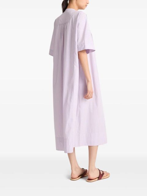 Yves Salomon striped midi dress - Purple