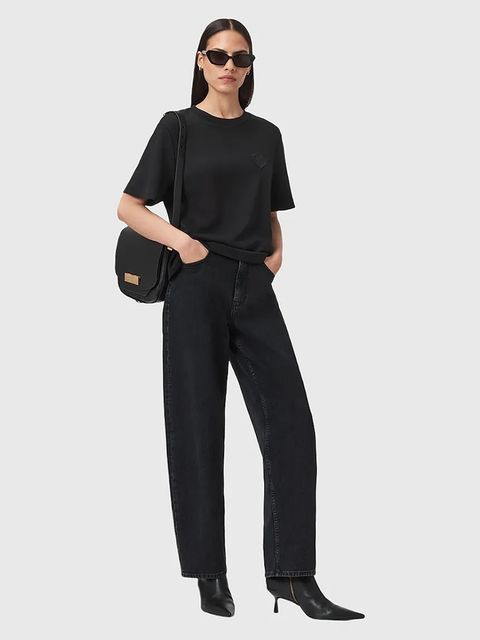 AllSaints t-shirt bawełniany damski kolor czarny W205JC