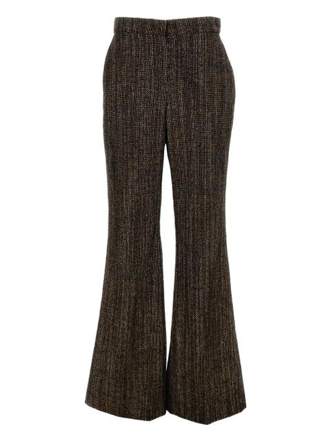 FENDI tweed flared trousers - Brown - zdjęcie produktu nr 1