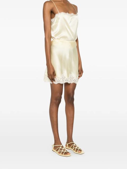 DÔEN DOEN GIULIETTA MINI SKIRT W LACE - Neutrals