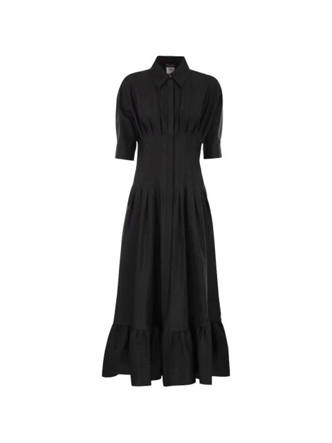 Max Mara Cera pleats shirt maxi dress - Black - zdjęcie produktu nr 1